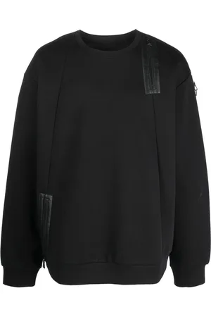 Les Hommes Crew-neck zip-detail sweatshirt