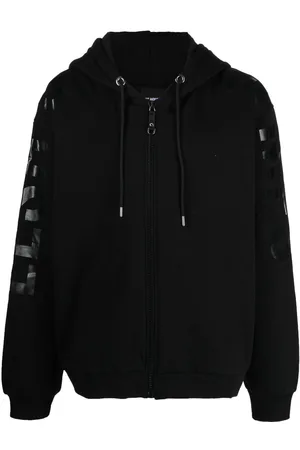 Les Hommes Logo-print zip-up hoodie