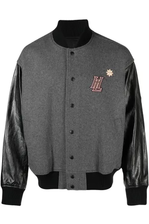 Helmut Lang Logo varsity bomber jacket