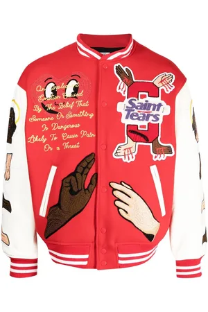SAINT MXXXXXX X Denim Tears embroidered-patch bomber jacket