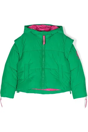 Pinko Embroidered-logo padded jacket