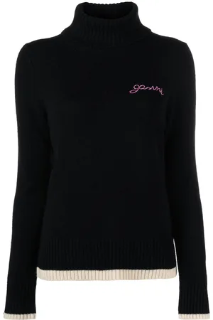 Ganni Logo-embroidered jumper