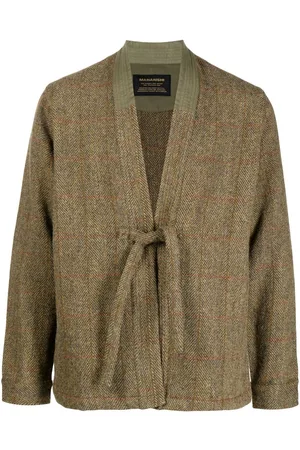Maharishi Check tied-waist jacket