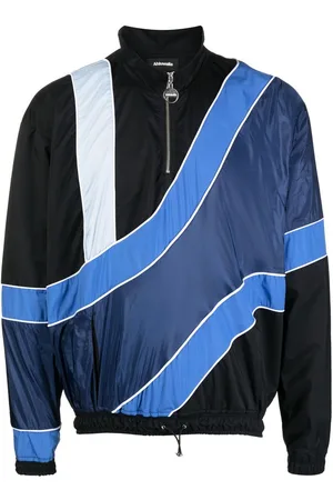 Ahluwalia Striped half-zip jacket