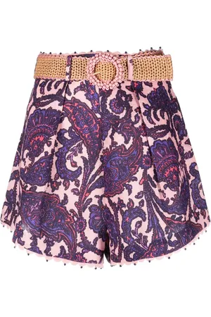ZIMMERMANN Crochet-trimmed high-waisted shorts