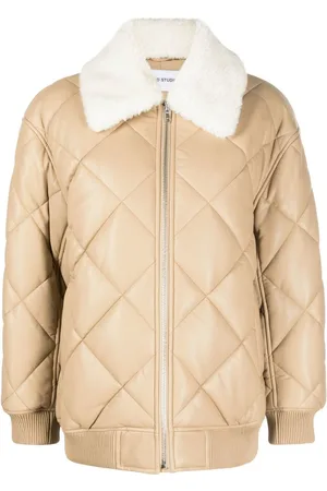 Stand Studio Diamond-quilted faux-leather jacket