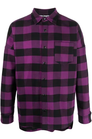 Palm Angels Check-print cotton shirt