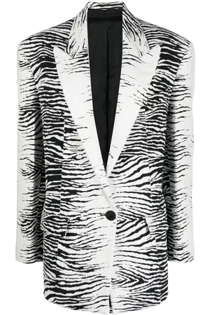 The Attico Zebra-print single-breasted blazer