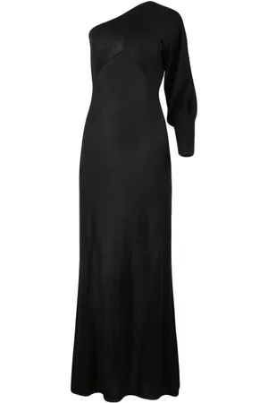 RTA One-shoulder long silk dress
