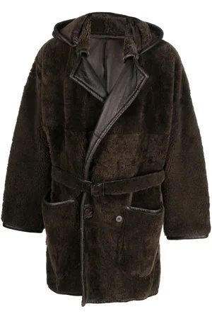 Gianfranco Ferré 1990s shearling hooded coat