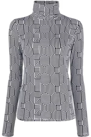 Xacus Selene stripe-print top