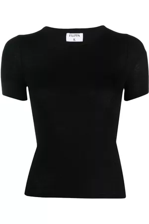 Filippa K Fitted short-sleeved knitted top