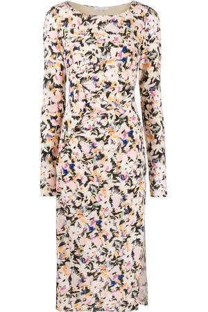 Patrizia Pepe Tech Flower-print midi dress