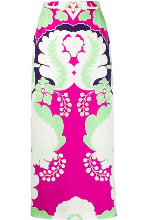 VALENTINO GARAVANI World Arazzo print straight skirt