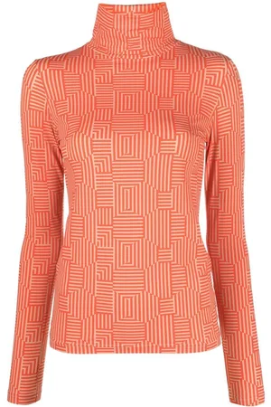 Xacus Selene stripe-print top