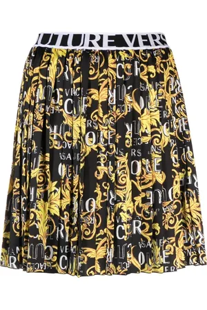 VERSACE Logo Couture pleated miniskirt