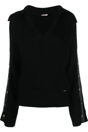 Liu Jo Stud-detail V-neck jumper