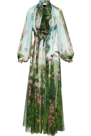 Oscar de la Renta Floral-print maxi dress