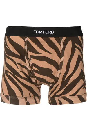 Tom Ford Logo waistband zebra-print boxer