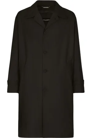 Dolce & Gabbana Logo-tag single-breasted trench coat
