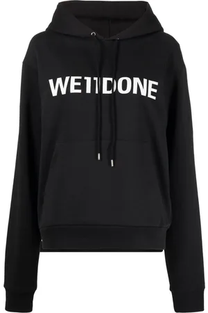 We11 Done Logo-print drawstring hoodie