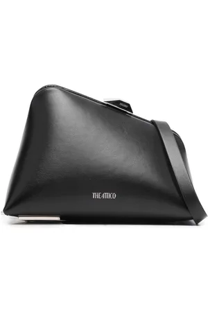 The Attico Midnight leather clutch bag