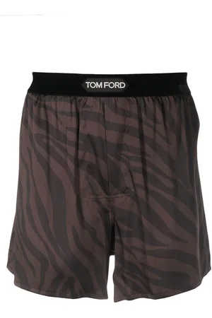 Tom Ford Zebra-print silk boxer short
