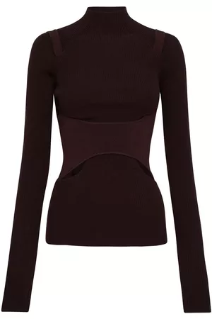 DION LEE Interlink Skivvy cut-out sweater