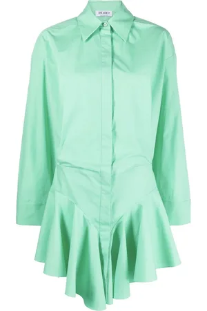 The Attico Ruffled mini shirt dress