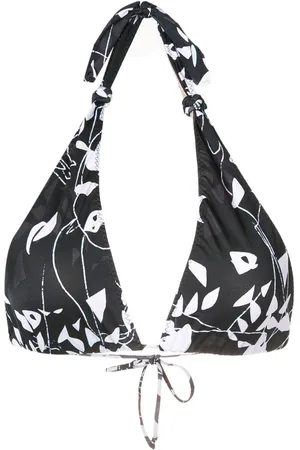 CLUBE BOSSA Halterneck abstract-pattern bikini-top