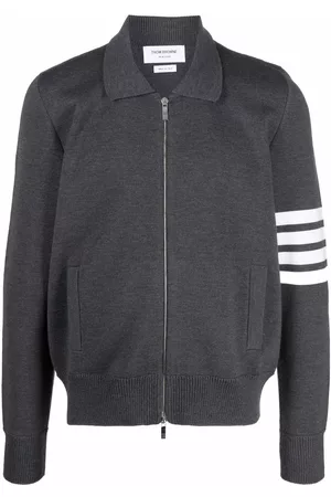 Thom Browne 4-Bar stripe zip-up jumper