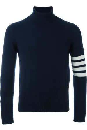 Thom Browne Contrast stripe roll neck jumper