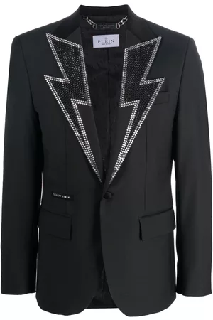 Philipp Plein Crystal-embellished single-breasted blazer