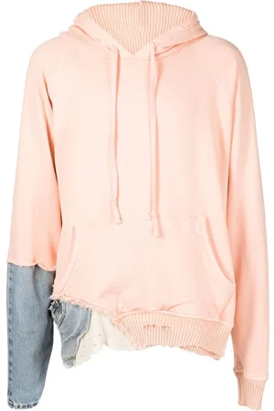 GREG LAUREN Panelled cotton hoodie