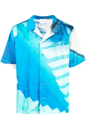 BLUE SKY INN Abstract-print short-sleeved shirt