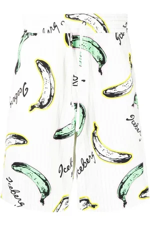 Iceberg Banana-pint cotton Bermuda shorts