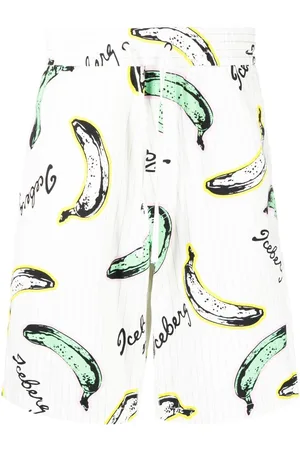 Iceberg Banana-pint cotton Bermuda shorts