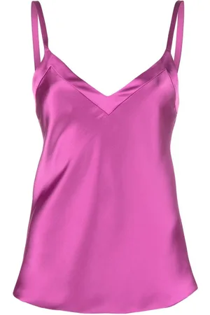 BLANCA V-neck satin top