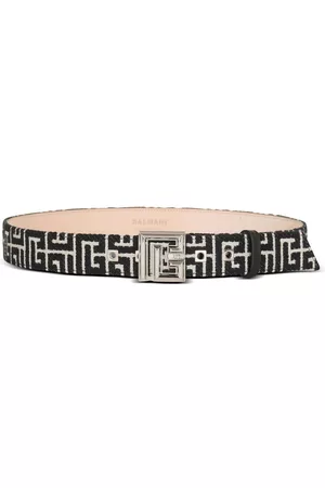 Balmain PB monogram jacquard belt