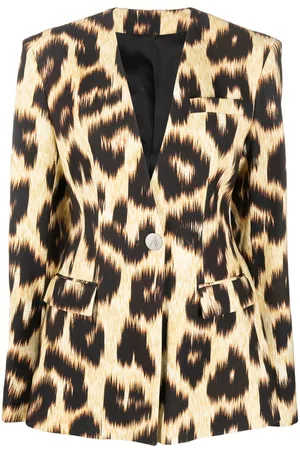 The Attico Louise leopard-print blazer