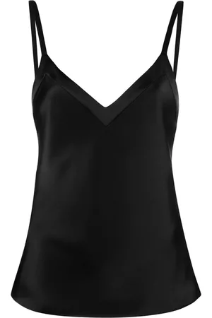 BLANCA V-neck satin top