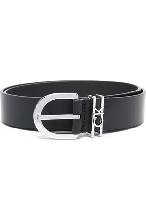 Calvin Klein Logo-lettering leather belt