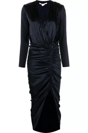 VERONICA BEARD Cameri ruched long-sleeve midi dress
