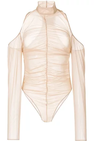 Boyarovskaya Ruched mesh bodysuit