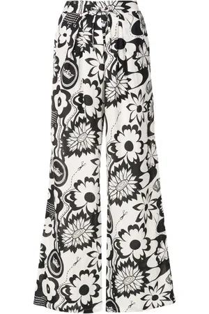 AMIR SLAMA Floral-print wide-leg trousers