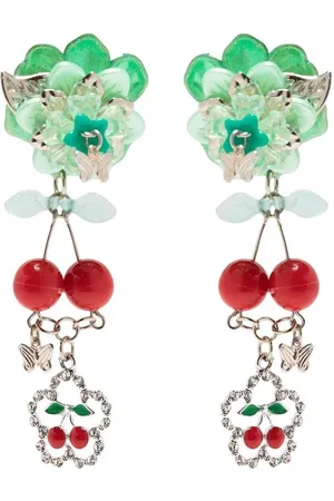 AMIR SLAMA Cherry-motif statement drop earrings