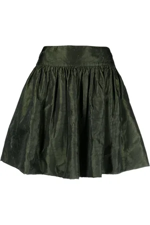 Dior 2010s flared gathered skirt