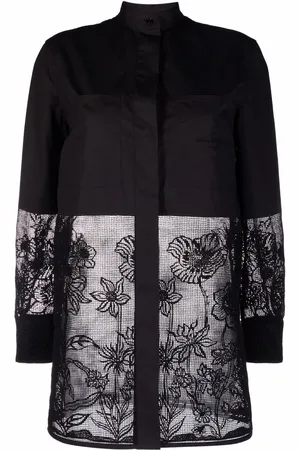 Salvatore Ferragamo Longline cordonetto lace shirt