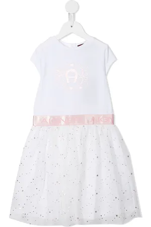 Aigner Logo-print tulle dress