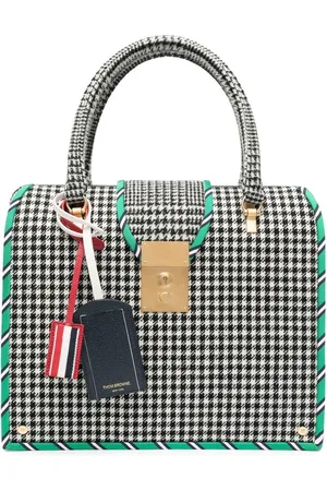 Thom Browne Mrs Thom Hunting tweed funmix tote bag